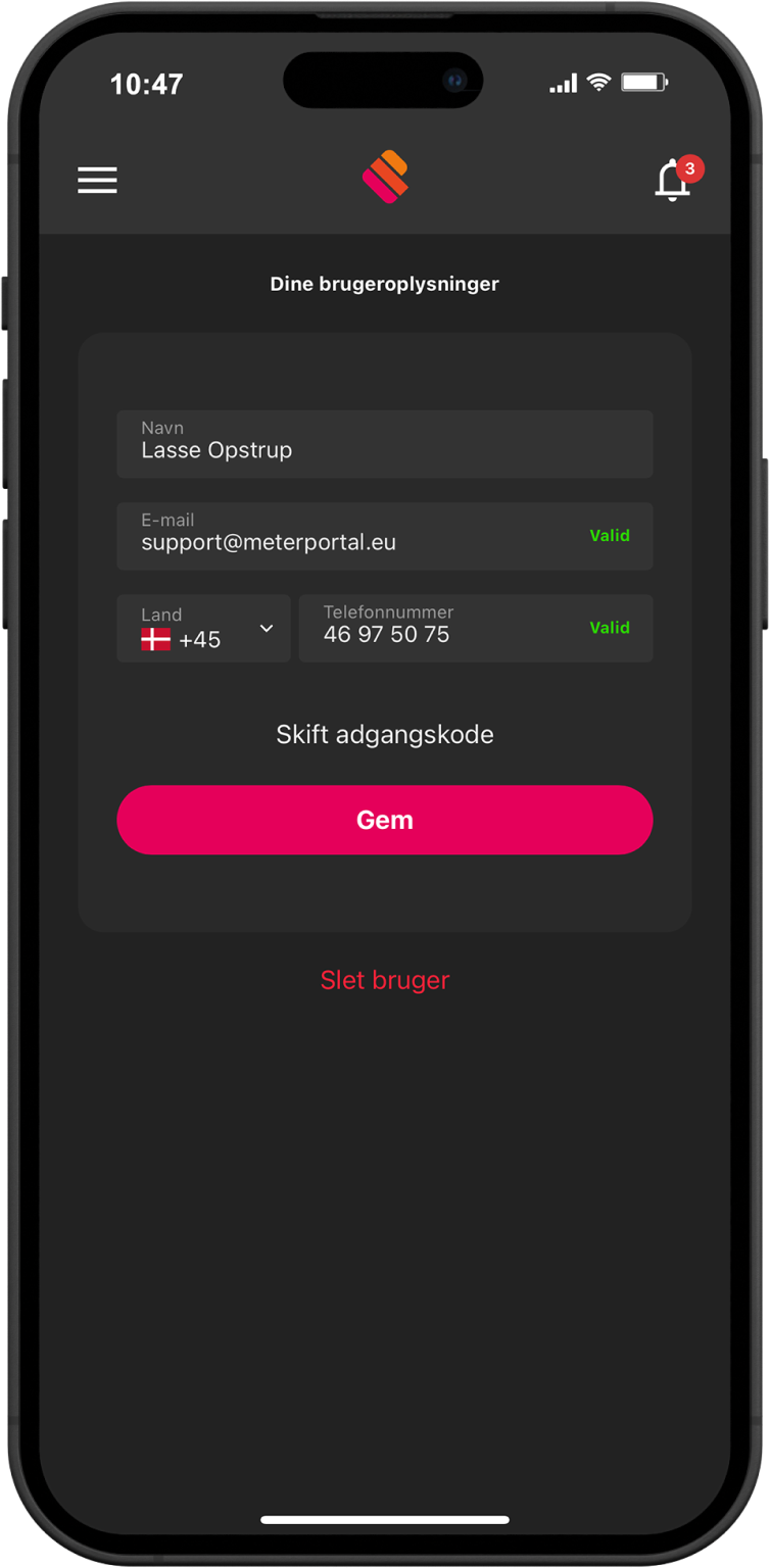 Image of user profile on a phone.